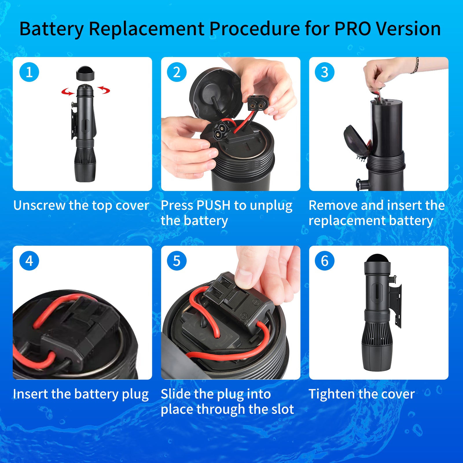 Underwater Scooter, Sea Scooter for Pool, Diving, Snorkeling, and Swimming - 500W High Power Ultra-Long Battery Life Portable Water Scooter for Adults and Kids