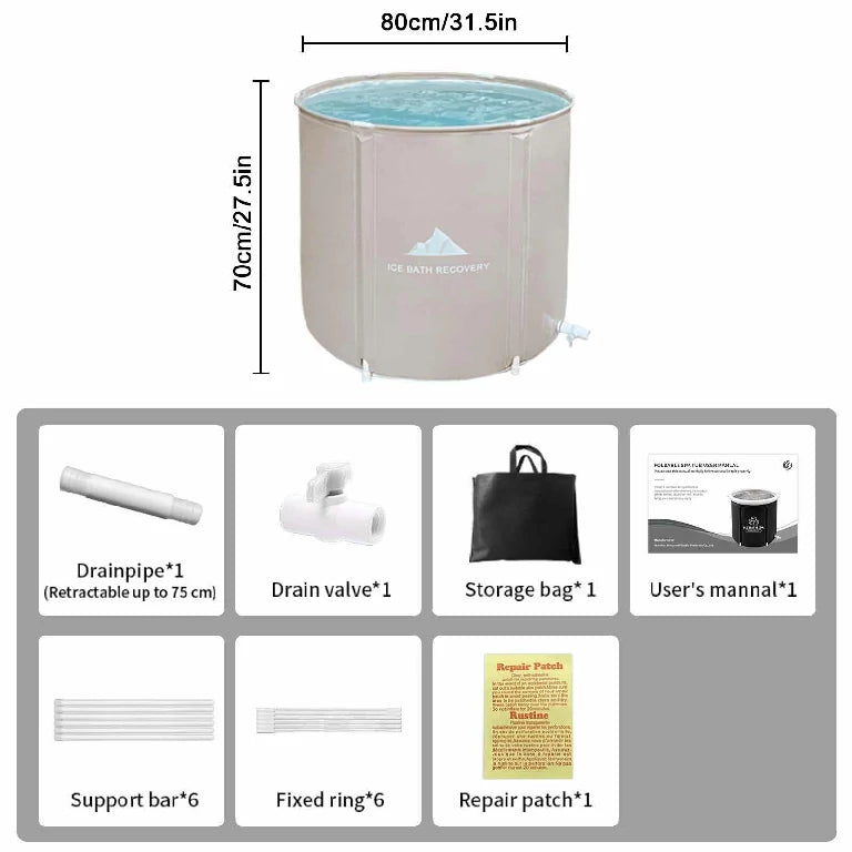 Foldable Portable Cold Plunge Ice Bath Tub - 8218