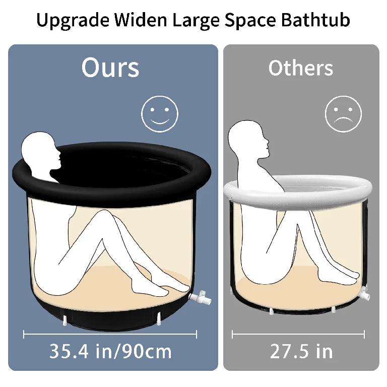 Halrove Foldable Bathtub with Six Layers of Insulation