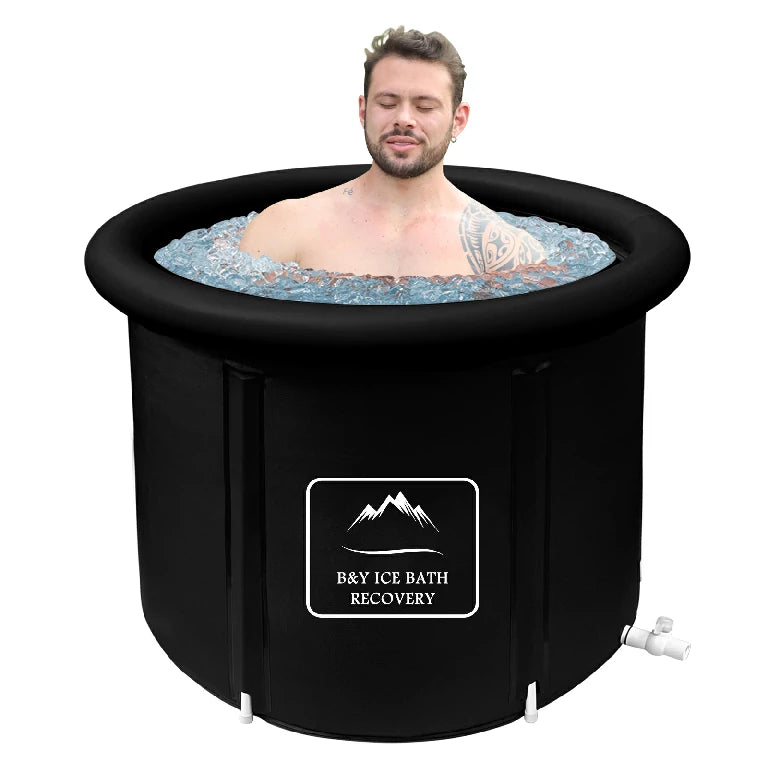 Black Foldable Ice Bath Tub by Halrove
