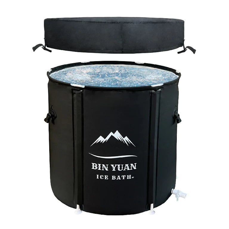 Halrove foldable cold plunge ice bath tub with side drain