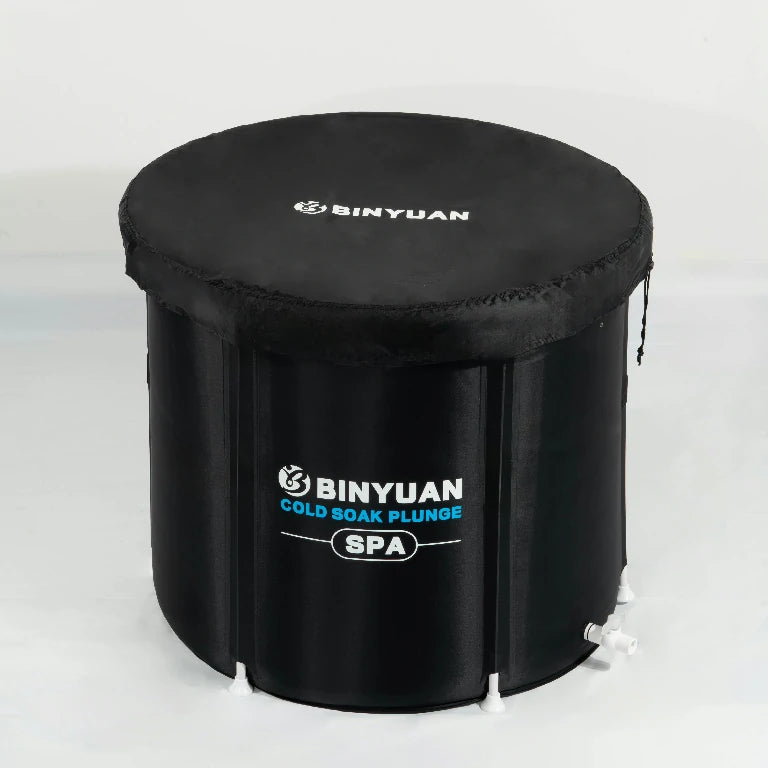 Durable Halrove foldable bath tub, providing a refreshing cold plunge for gym enthusiasts." "Convenient Rovease folding bathtub for adults, perfect for ice bath soaks and outdoor settings." "Sturdy Rovease collapsible tub for adults, ideal for cold water therapy and garden use.
