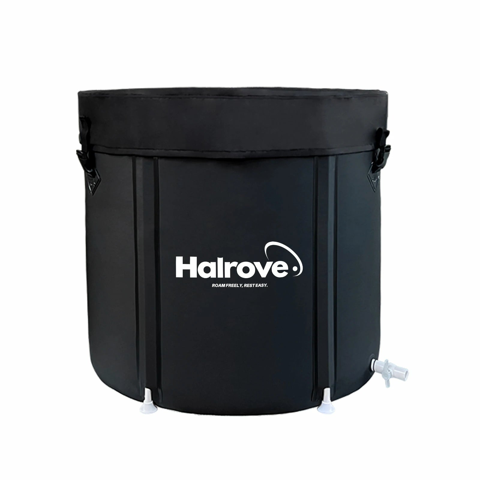 Halrove portable ice bath tub, foldable adult cold plunge for muscle recovery and wellness.