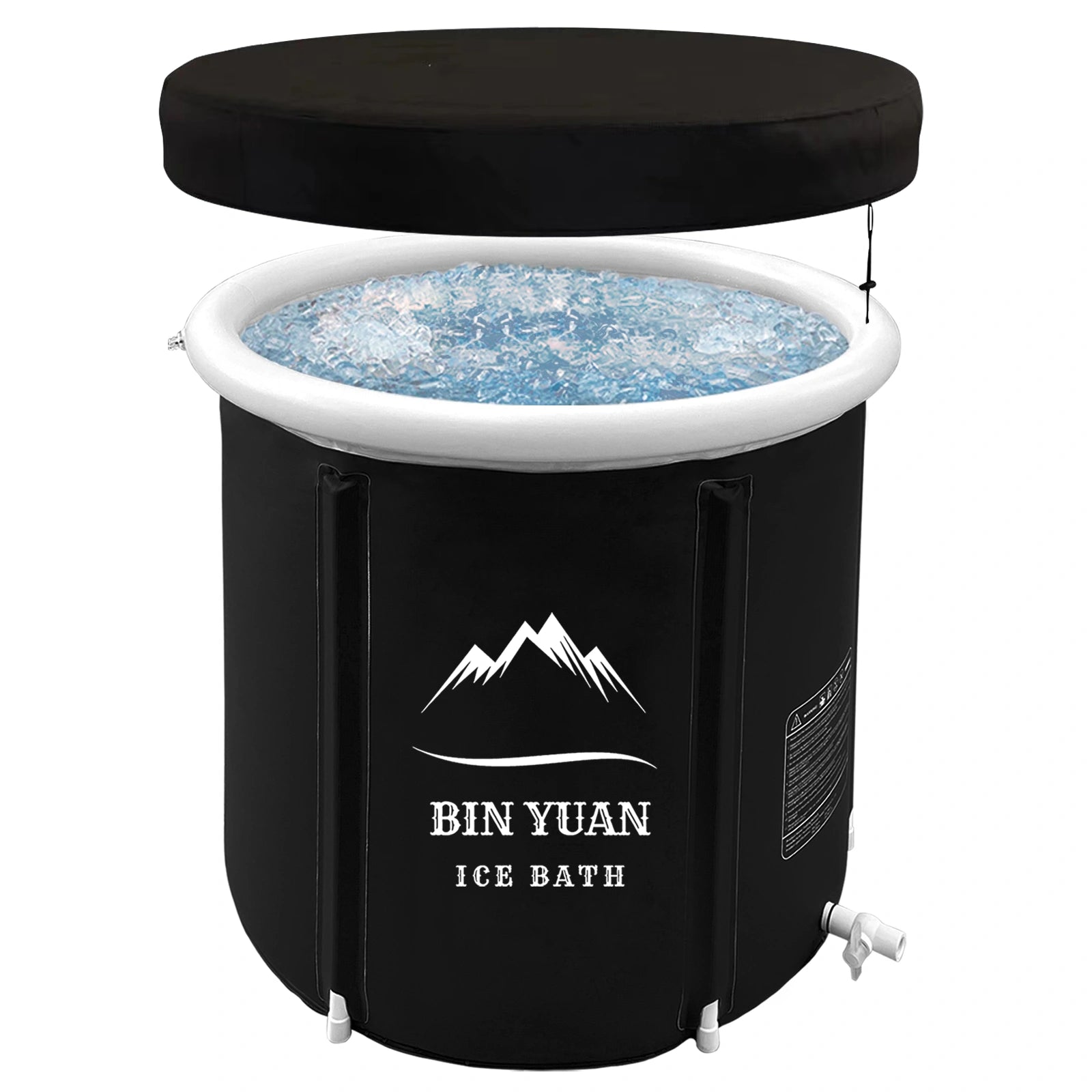 Comfortable inflatable ice bath for athletes