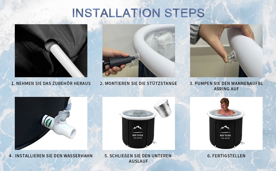 Insulated Inflatable Ice Bath - Maintain cold water for longer with this insulated inflatable ice bath tub.