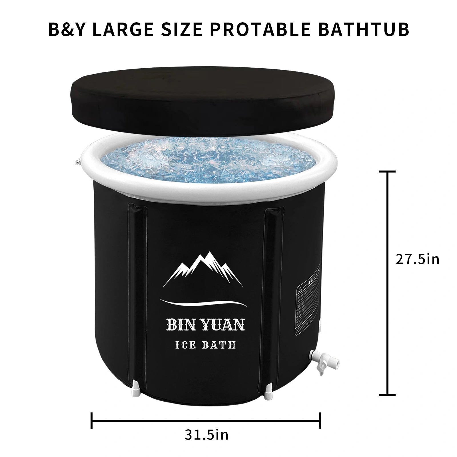 Insulated ice bath tub for efficient cold retention and superior recovery.