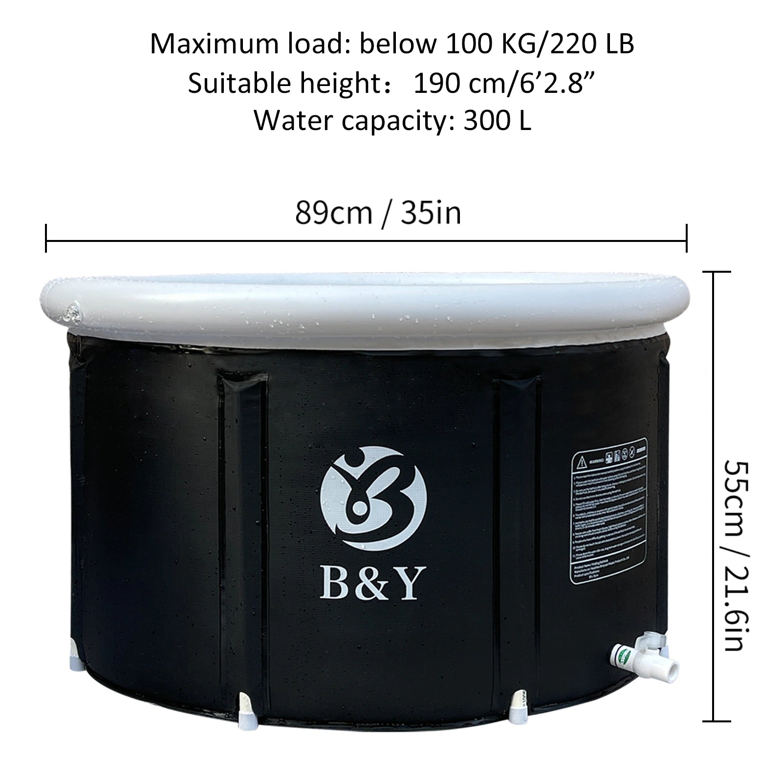 Spacious Tub for Ultimate Comfort and Recovery