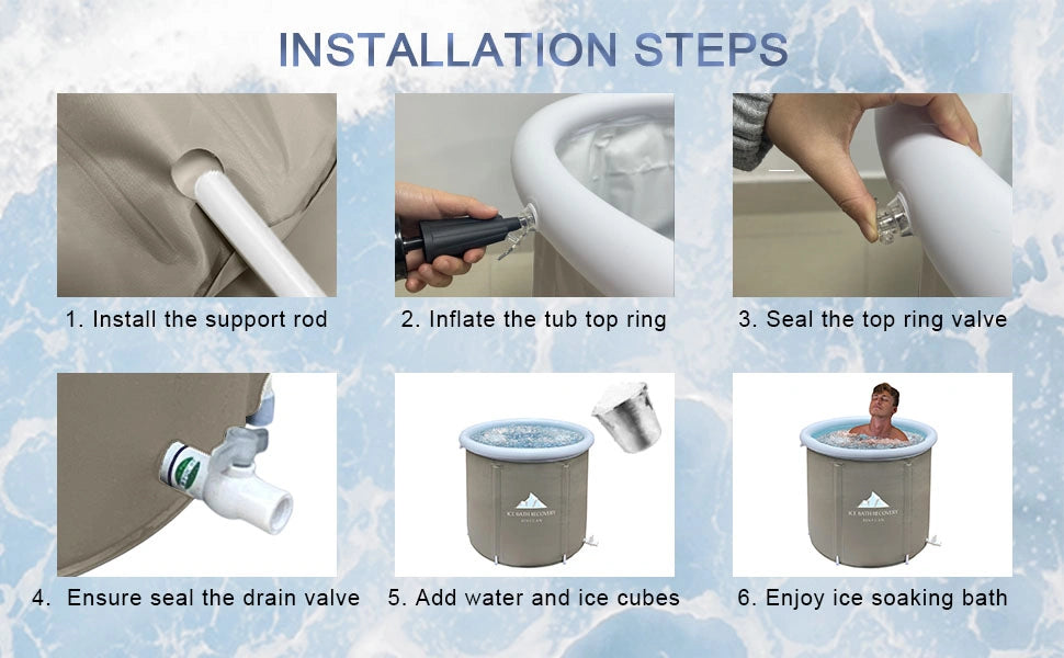 Convenient Portable Spa Tub - Easily transportable, this portable spa tub offers a luxurious soaking experience.