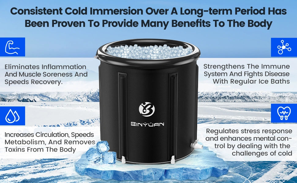 Versatile Inflatable Portable Cold Plunge Ice Bath Tub for outdoor use