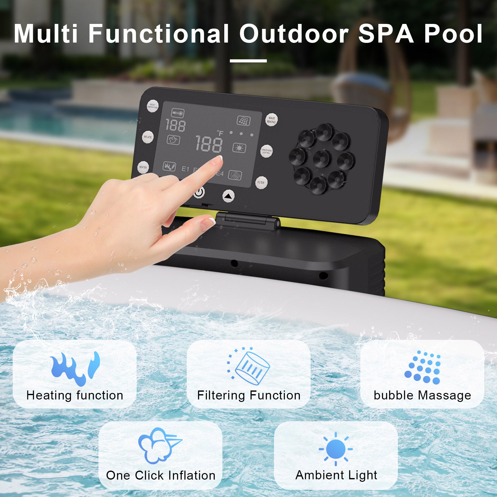 Inflatable Jacuzzi Hot Tub with Built-in Spa Features | Perfect for Outdoor Relaxation
