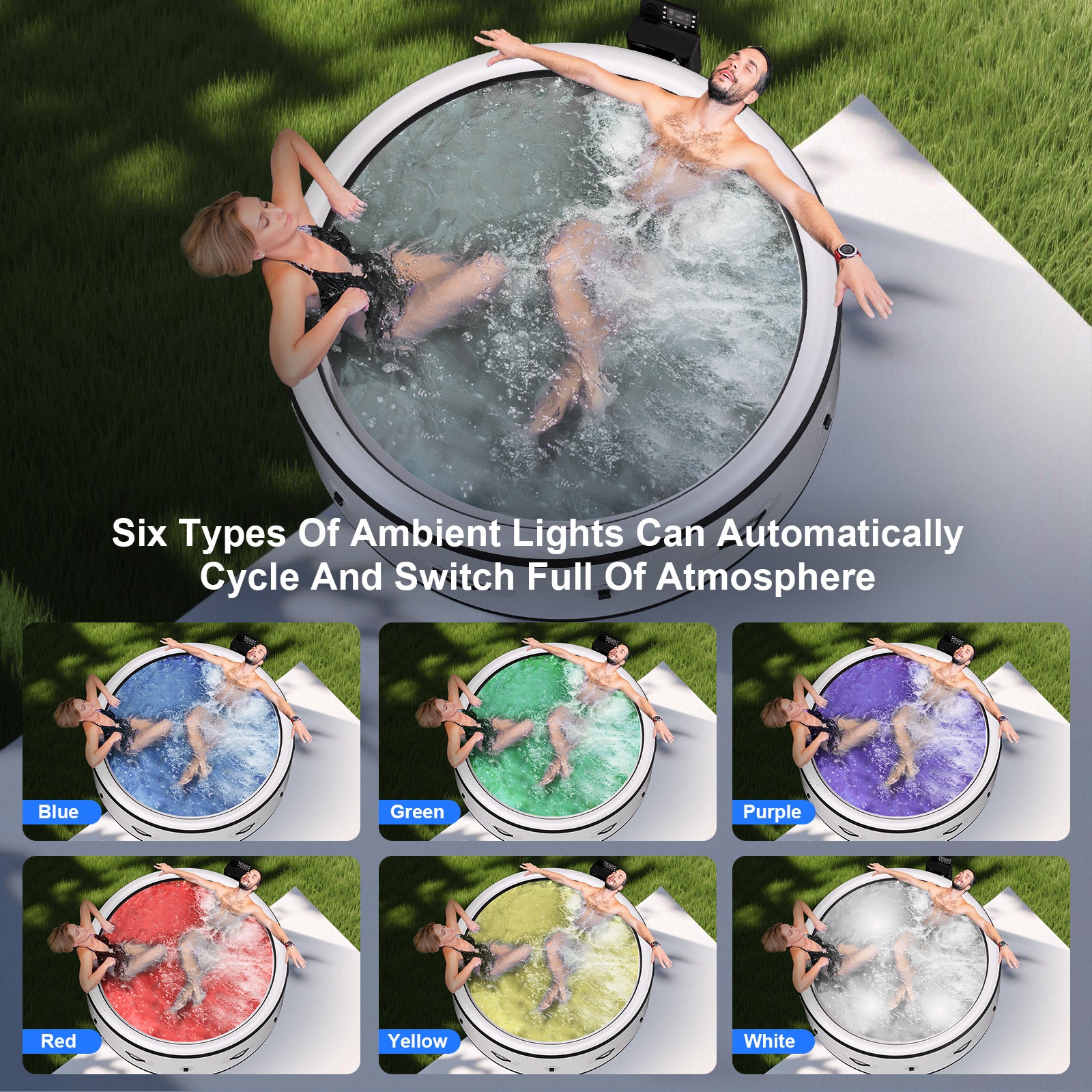 Inflatable Jacuzzi Hot Tub with Built-in Spa Features | Perfect for Outdoor Relaxation