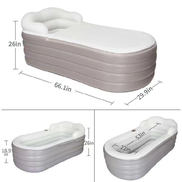 Portable foldable tub for convenient relaxation on the go