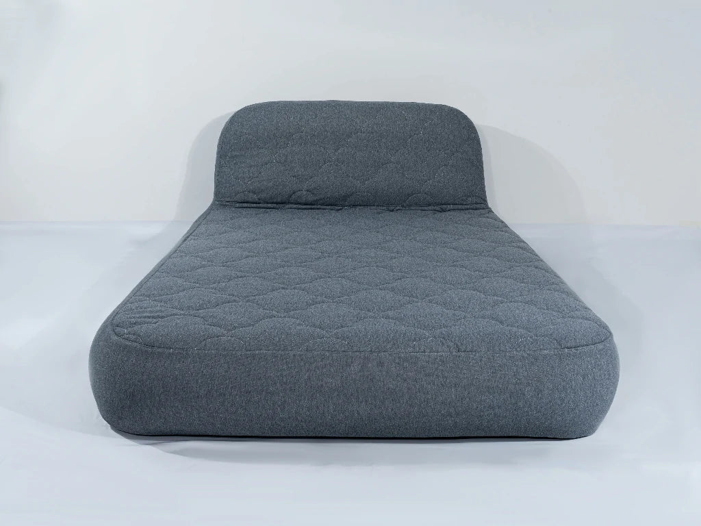 Front view of the Halrove Queen Size Inflatable Mattress with an adjustable backrest, emphasizing its ergonomic design.