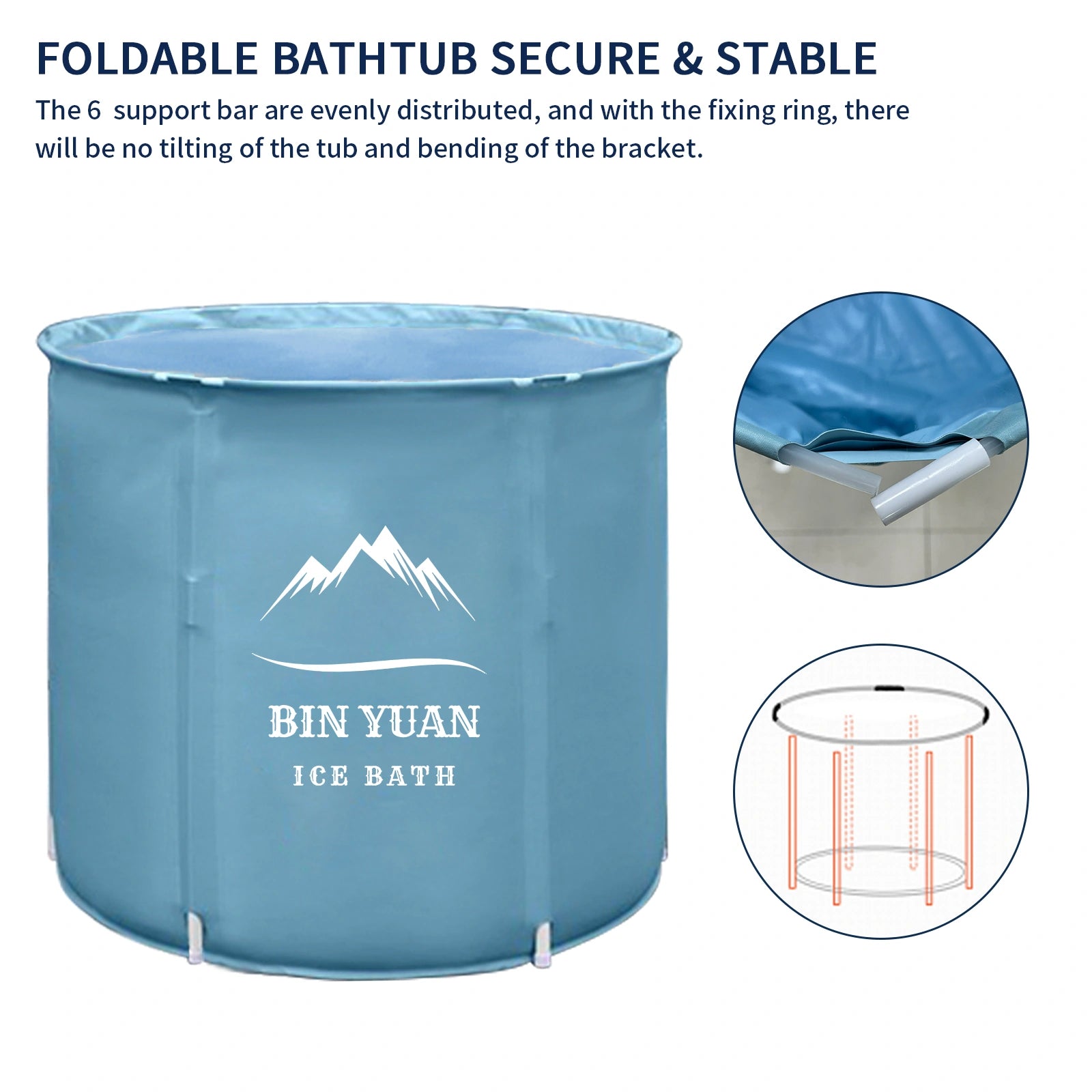 Recovery Ice Bath Tub with Stable Brackets