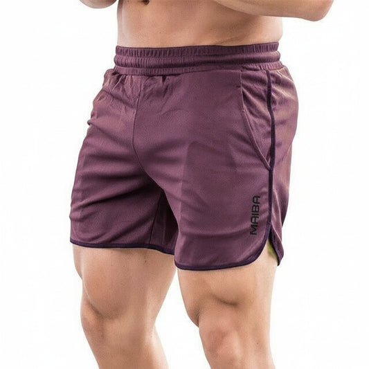 Men's Athletic Gym Shorts with Elastic Waistband and Side Pockets