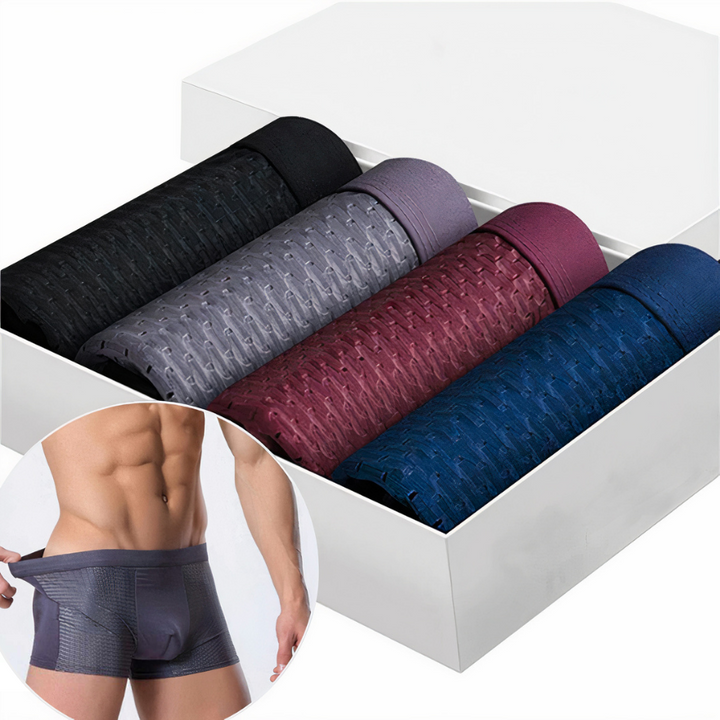Men's Boxer Briefs with Textured Mesh Panel 10-Pack