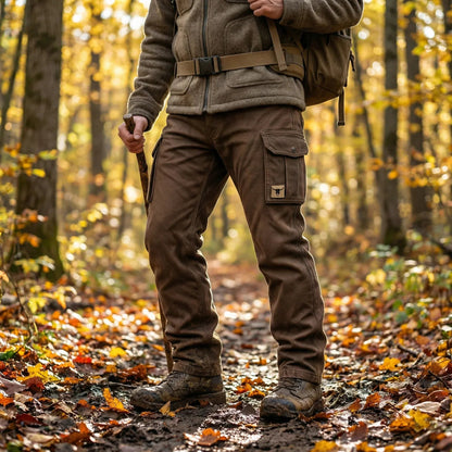 Men's Cargo Pants with Flap Pockets and Zip Pocket