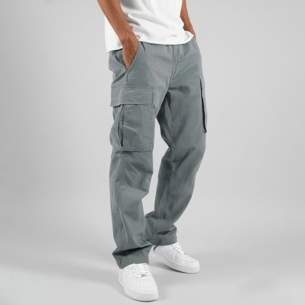 Men's Cargo Pants with Relaxed Fit and Side Cargo Pockets
