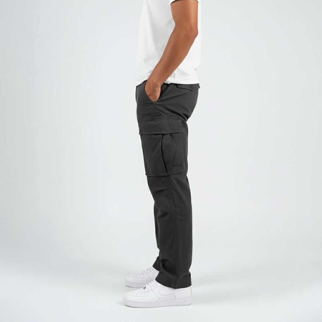 Men's Cargo Pants with Relaxed Fit and Side Cargo Pockets