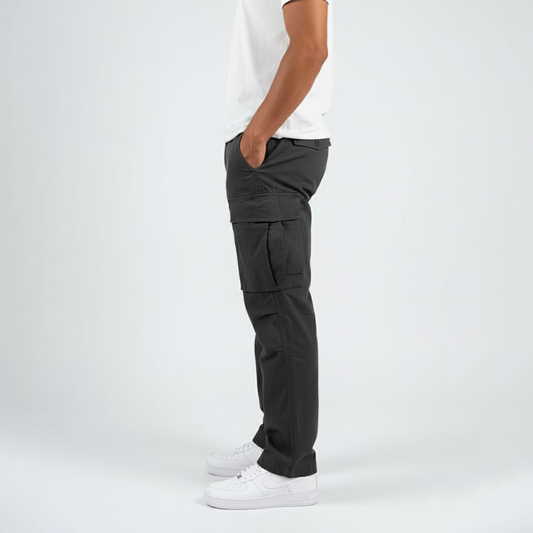 Men's Cargo Pants with Relaxed Fit and Side Cargo Pockets