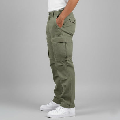 Men's Cargo Pants with Relaxed Fit and Side Cargo Pockets