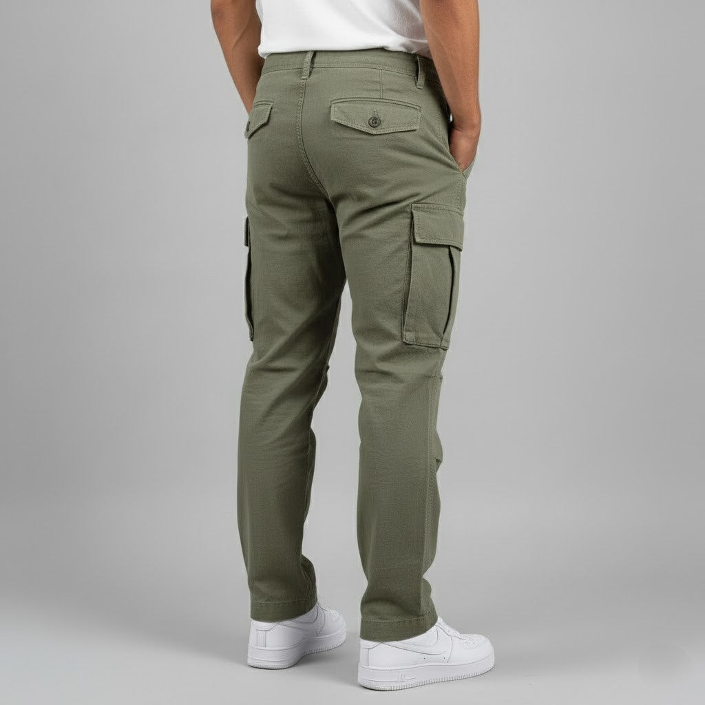 Men's Cargo Pants with Relaxed Fit and Side Cargo Pockets