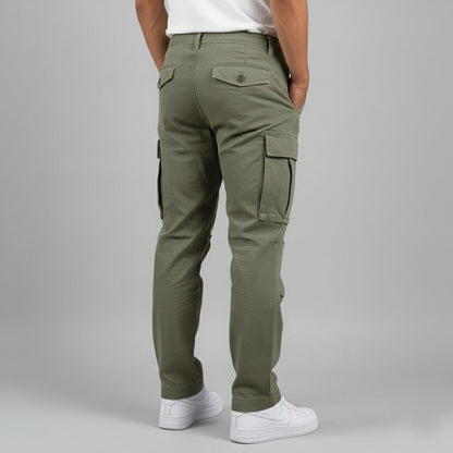 Men's Cargo Pants with Relaxed Fit and Side Cargo Pockets