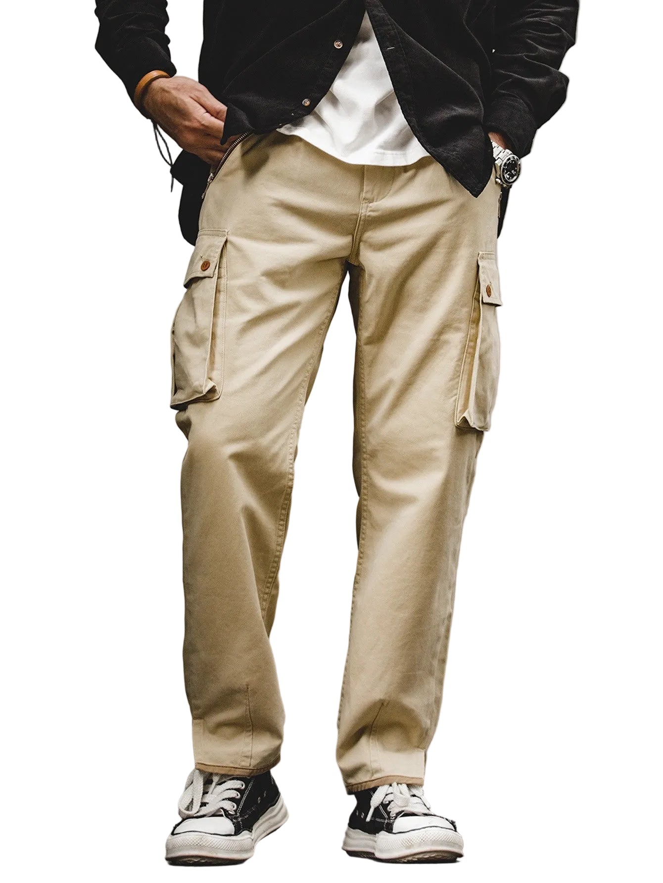 Men's Cargo Pants with Zippered Pockets