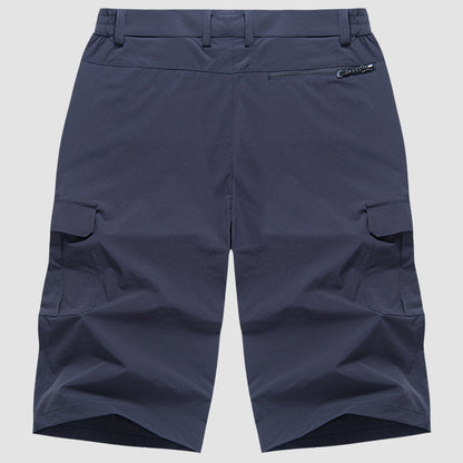 Men's Cargo Shorts Three-Quarter Length with Multiple Pockets