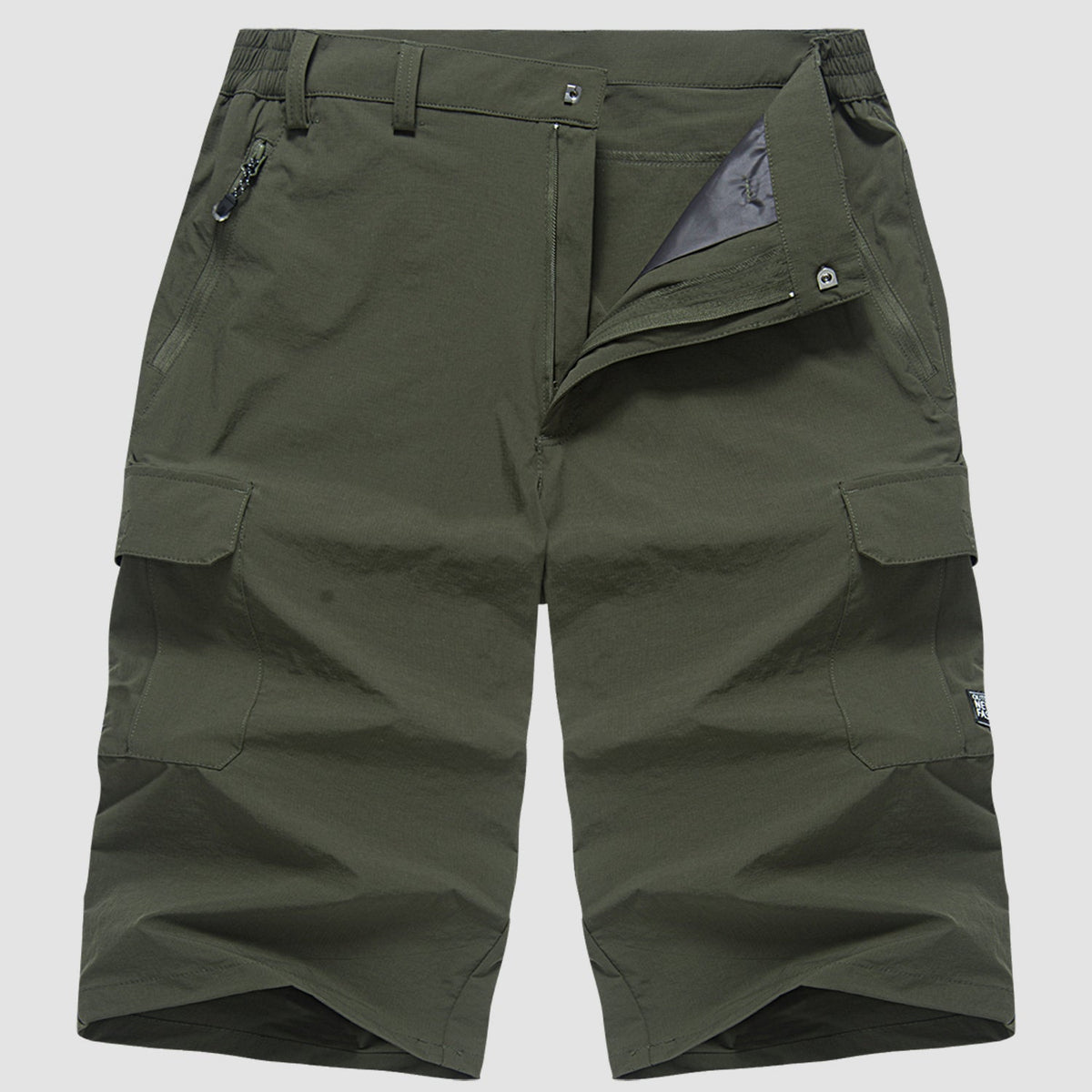 Men's Cargo Shorts Three-Quarter Length with Multiple Pockets