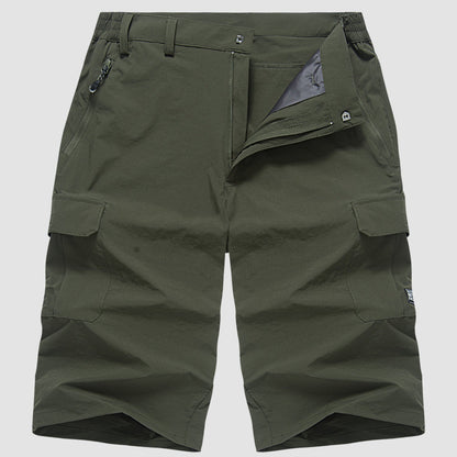 Men's Cargo Shorts Three-Quarter Length with Multiple Pockets