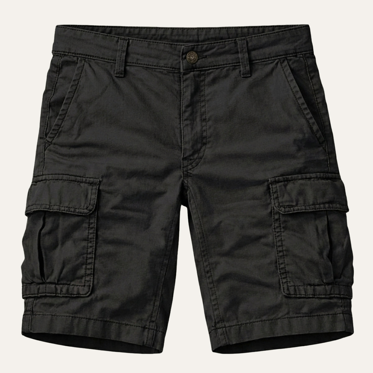 Men's Cargo Shorts with Flap Pockets and Zip Fly