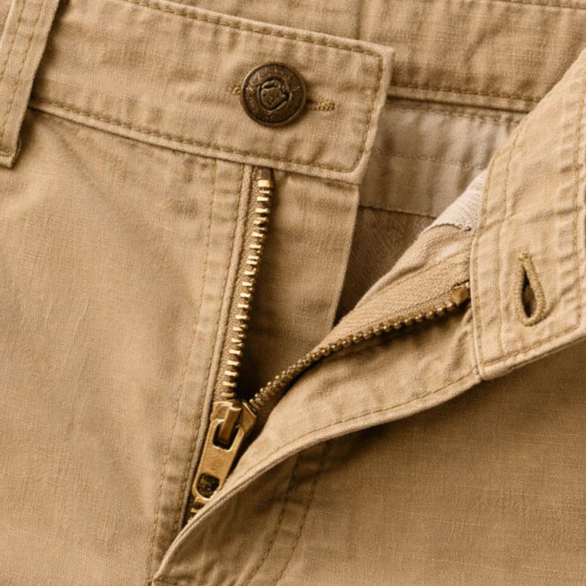 Men's Cargo Shorts with Flap Pockets and Zip Fly
