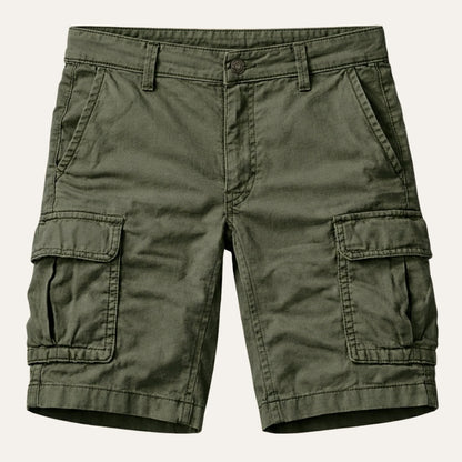 Men's Cargo Shorts with Flap Pockets and Zip Fly