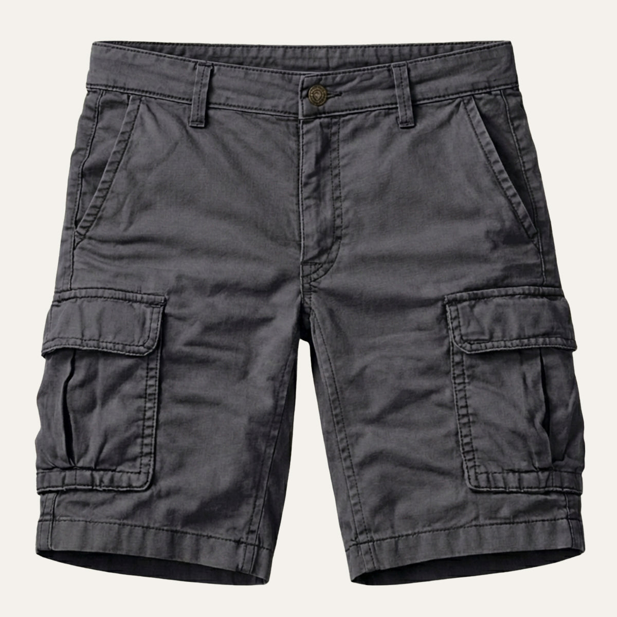 Men's Cargo Shorts with Flap Pockets and Zip Fly