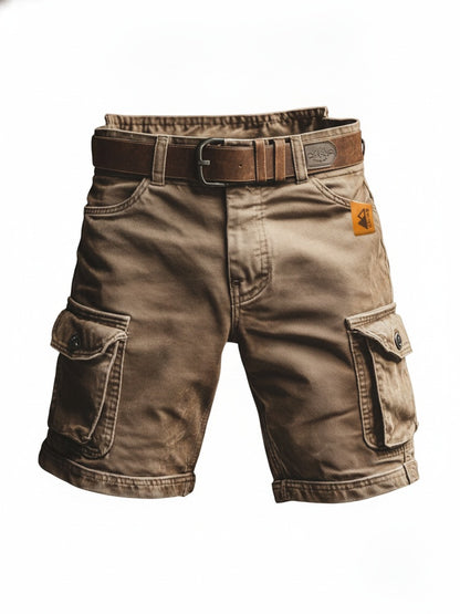 Men's Cargo Shorts with Multiple Deep Pockets and Relaxed Fit