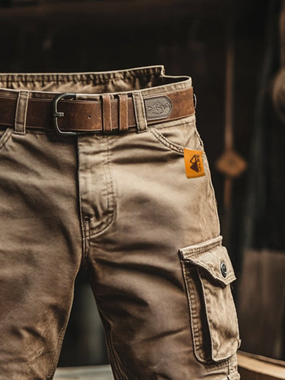 Men's Cargo Shorts with Multiple Deep Pockets and Relaxed Fit