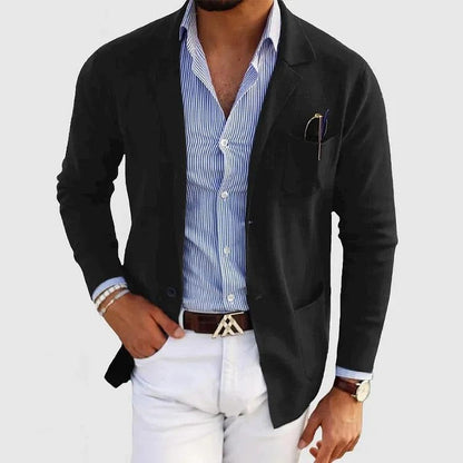 Men's Casual Blazer Single Breasted with Lapel Collar and Slim Fit