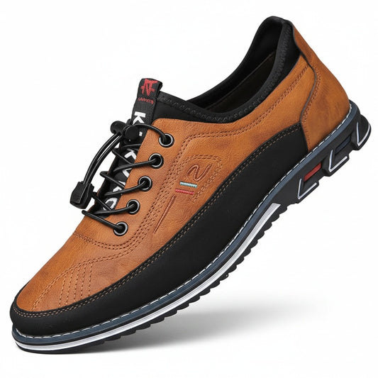 Men's Casual Lace-Up Shoes with Round Toe and Chunky Sole