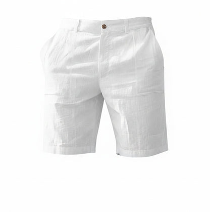 Men's Casual Shorts with Button Closure and Side Pockets
