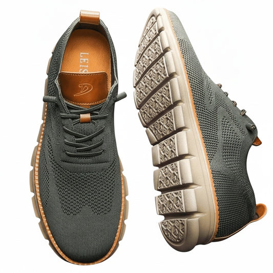 Men's Casual Sneakers with Lace-Up Closure and Chunky Sole