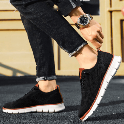Men's Casual Sneakers with Lace-Up Closure and Chunky Sole