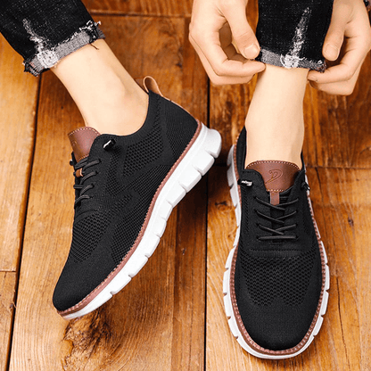 Men's Casual Sneakers with Lace-Up Closure and Chunky Sole