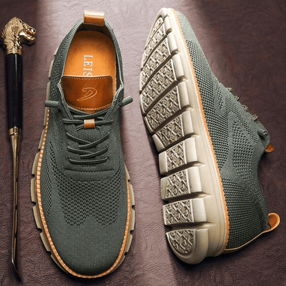 Men's Casual Sneakers with Lace-Up Closure and Chunky Sole