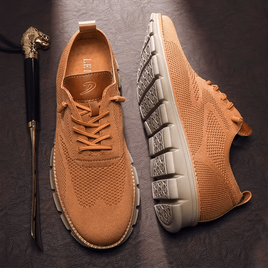 Men's Casual Sneakers with Lace-Up Closure and Chunky Sole