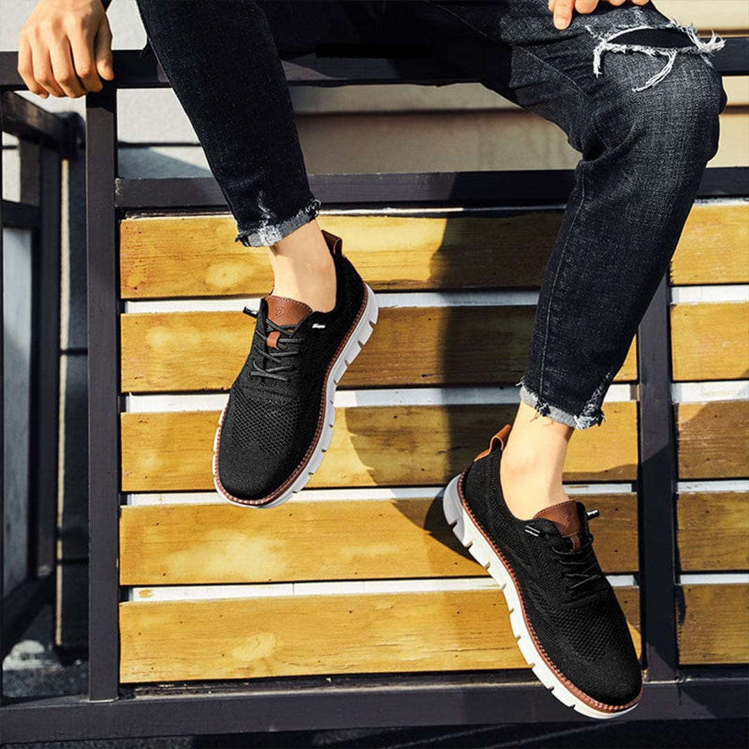 Men's Casual Sneakers with Lace-Up Closure and Chunky Sole