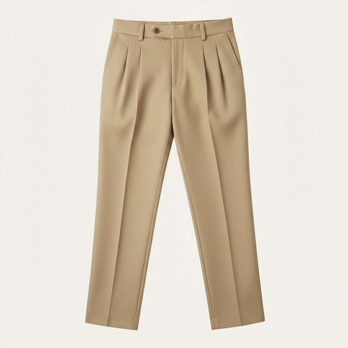 Men's Dress Pants Pleated Front with Straight Leg and Relaxed Fit