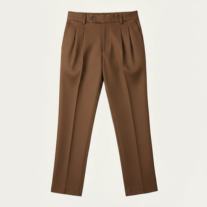 Men's Dress Pants Pleated Front with Straight Leg and Relaxed Fit