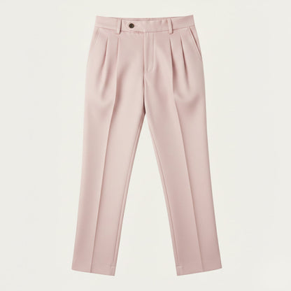 Men's Dress Pants Pleated Front with Straight Leg and Relaxed Fit