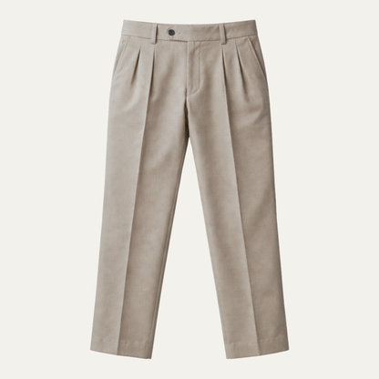 Men's Dress Pants Pleated Front with Straight Leg and Relaxed Fit